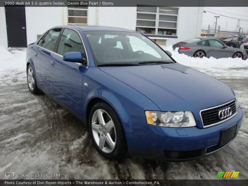 Denim Blue Pearl / Ebony 2002 Audi A4 3.0 quattro Sedan