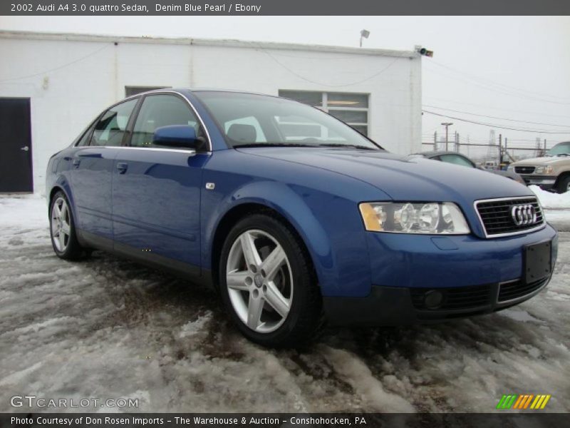Denim Blue Pearl / Ebony 2002 Audi A4 3.0 quattro Sedan