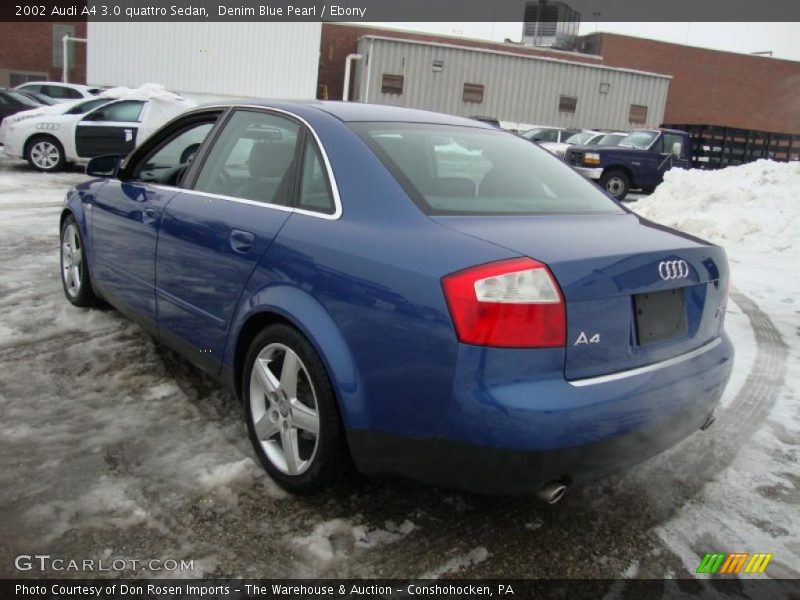 Denim Blue Pearl / Ebony 2002 Audi A4 3.0 quattro Sedan