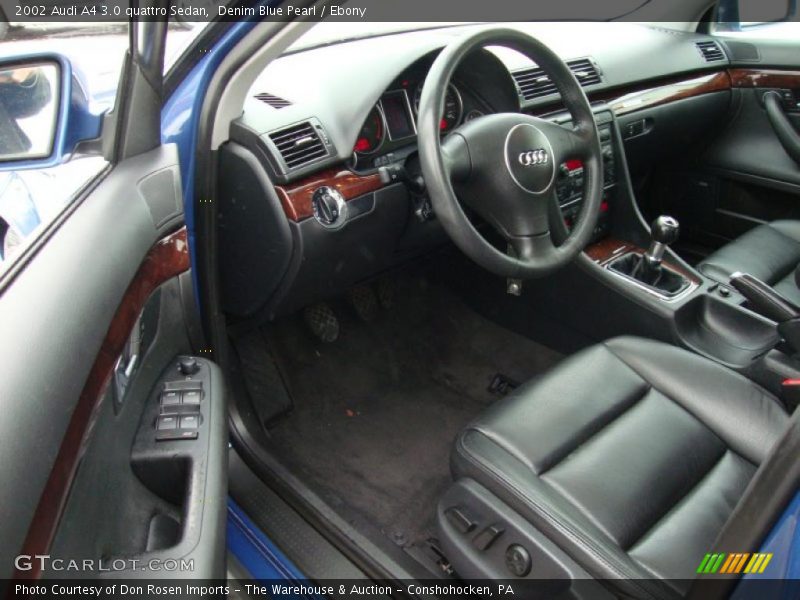 Ebony Interior - 2002 A4 3.0 quattro Sedan 