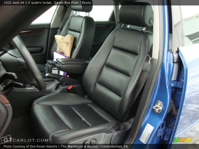 Denim Blue Pearl / Ebony 2002 Audi A4 3.0 quattro Sedan