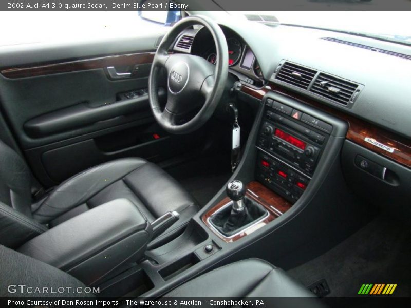Denim Blue Pearl / Ebony 2002 Audi A4 3.0 quattro Sedan
