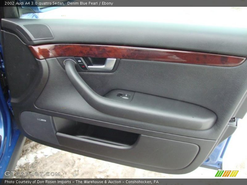 Denim Blue Pearl / Ebony 2002 Audi A4 3.0 quattro Sedan