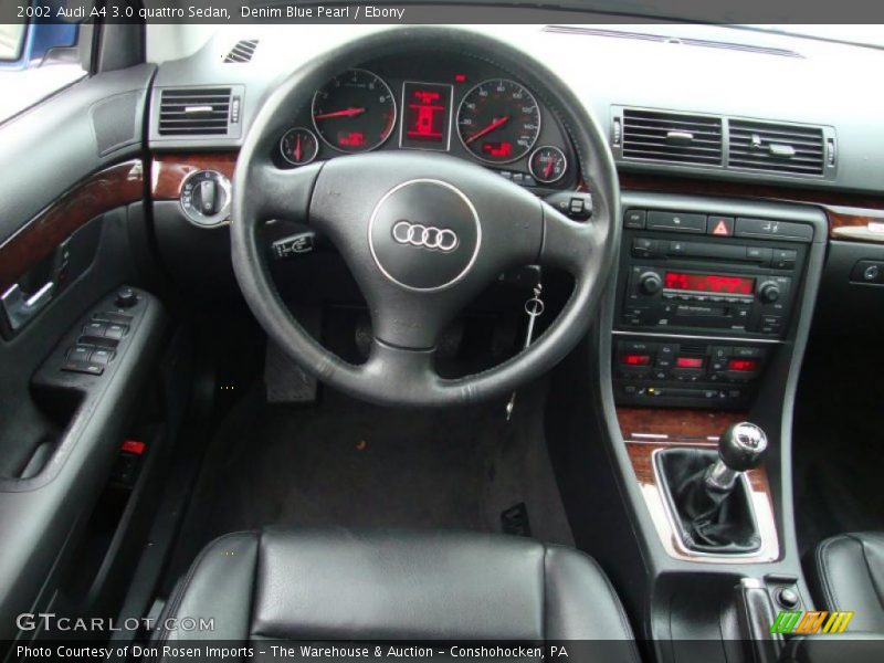 Denim Blue Pearl / Ebony 2002 Audi A4 3.0 quattro Sedan