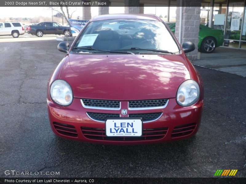 Blaze Red Crystal Pearl / Taupe 2003 Dodge Neon SXT