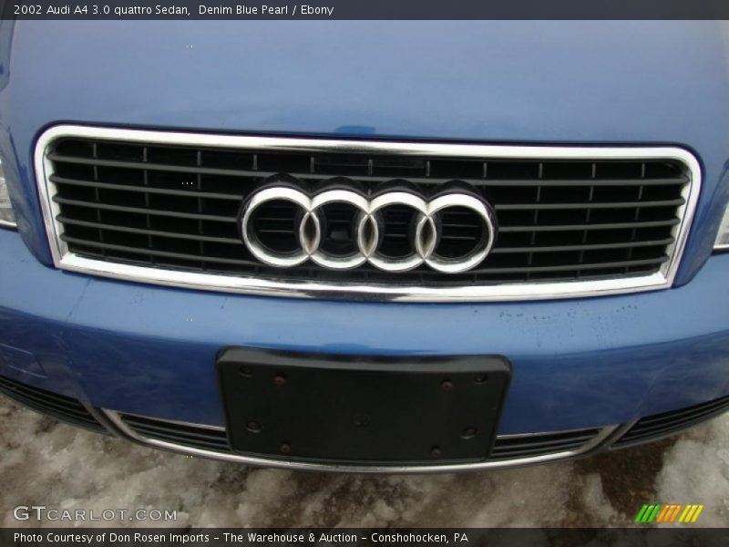 Denim Blue Pearl / Ebony 2002 Audi A4 3.0 quattro Sedan