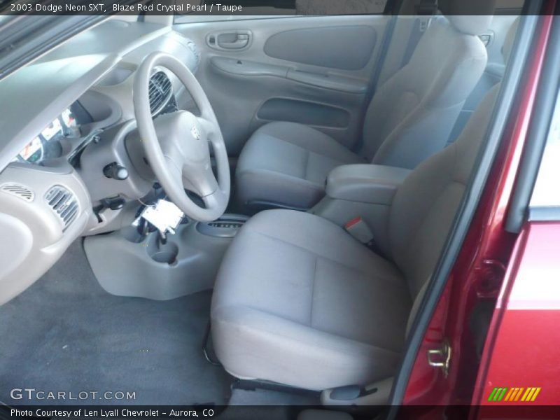 Blaze Red Crystal Pearl / Taupe 2003 Dodge Neon SXT
