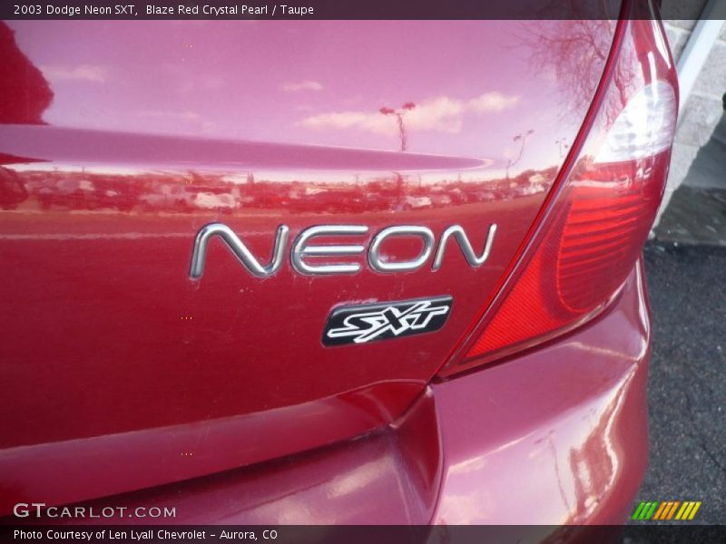 Blaze Red Crystal Pearl / Taupe 2003 Dodge Neon SXT