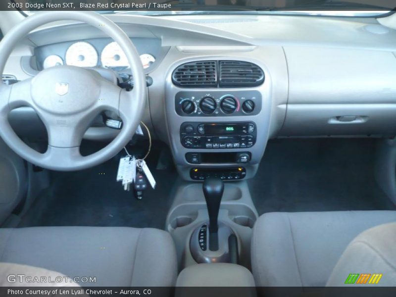Blaze Red Crystal Pearl / Taupe 2003 Dodge Neon SXT