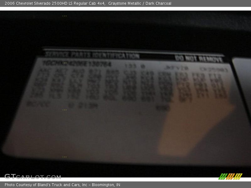 Graystone Metallic / Dark Charcoal 2006 Chevrolet Silverado 2500HD LS Regular Cab 4x4