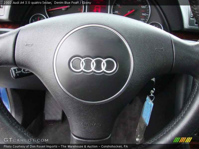 Denim Blue Pearl / Ebony 2002 Audi A4 3.0 quattro Sedan