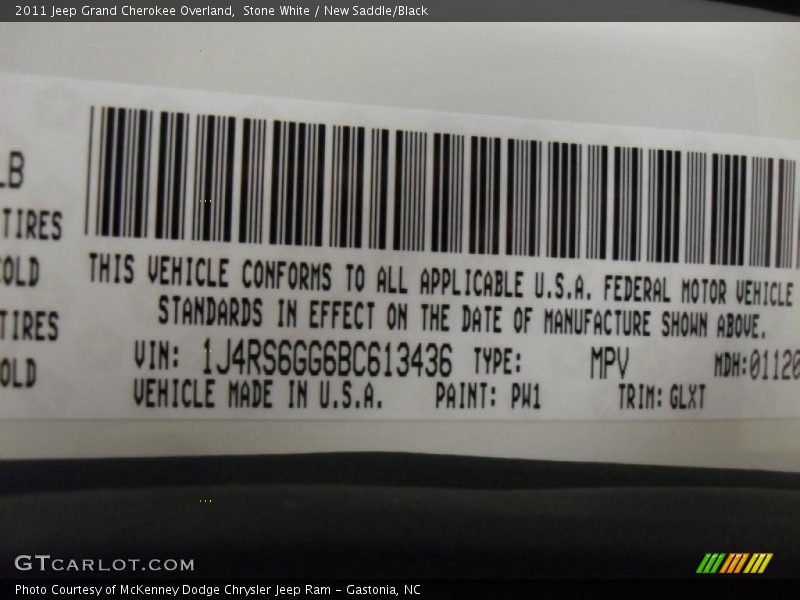 Stone White / New Saddle/Black 2011 Jeep Grand Cherokee Overland