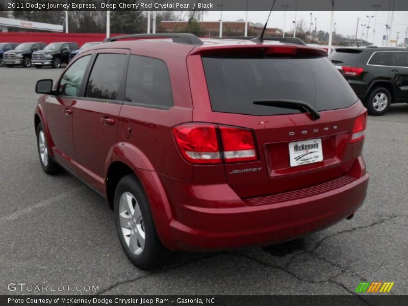 Deep Cherry Red Crystal Pearl / Black 2011 Dodge Journey Express