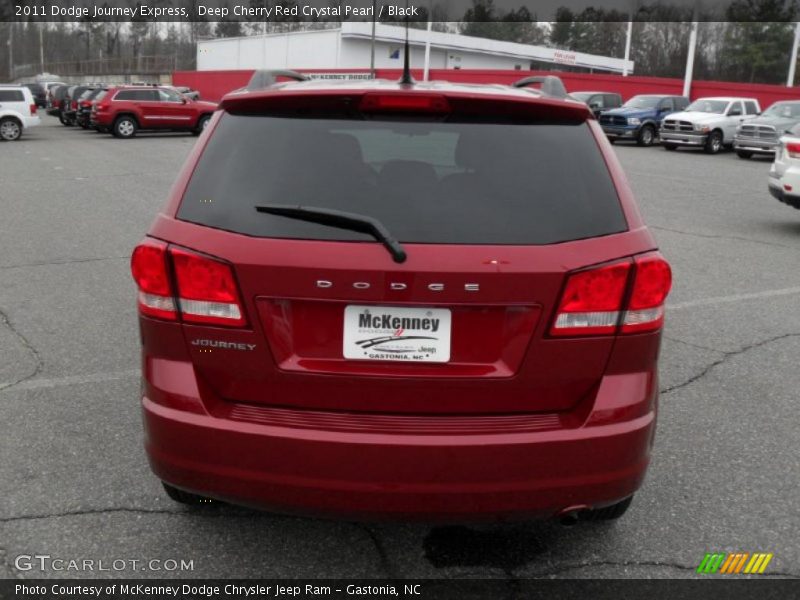 Deep Cherry Red Crystal Pearl / Black 2011 Dodge Journey Express
