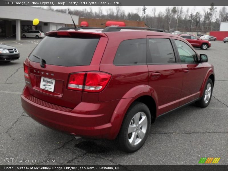 Deep Cherry Red Crystal Pearl / Black 2011 Dodge Journey Express
