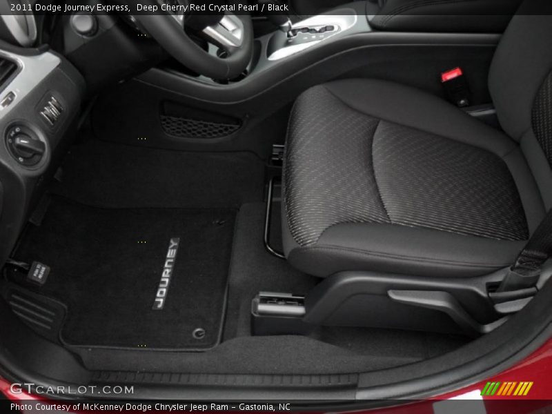 Deep Cherry Red Crystal Pearl / Black 2011 Dodge Journey Express