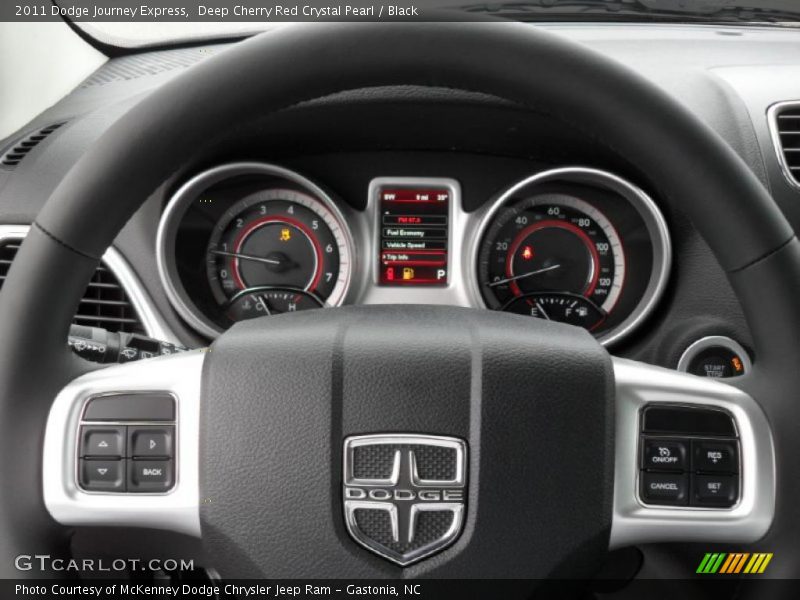 Deep Cherry Red Crystal Pearl / Black 2011 Dodge Journey Express