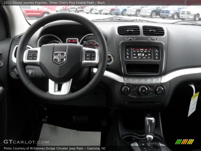 Deep Cherry Red Crystal Pearl / Black 2011 Dodge Journey Express