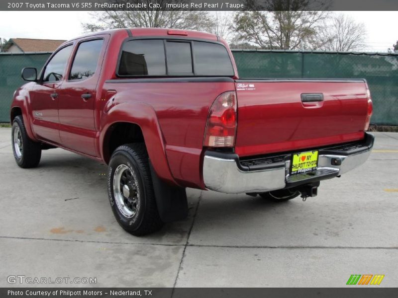 Impulse Red Pearl / Taupe 2007 Toyota Tacoma V6 SR5 PreRunner Double Cab