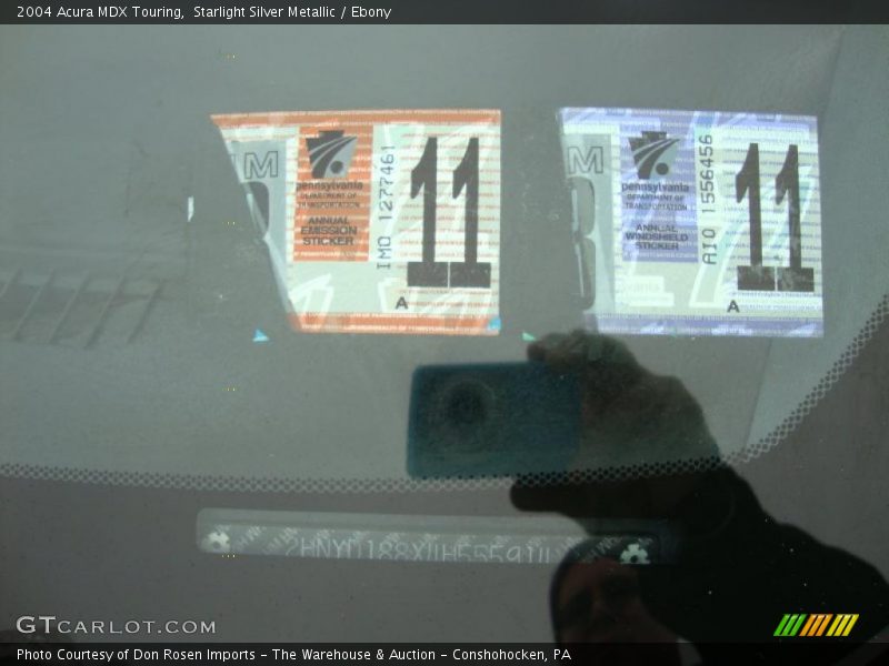 Starlight Silver Metallic / Ebony 2004 Acura MDX Touring