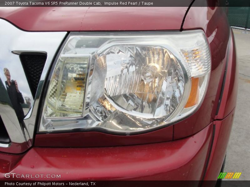 Impulse Red Pearl / Taupe 2007 Toyota Tacoma V6 SR5 PreRunner Double Cab