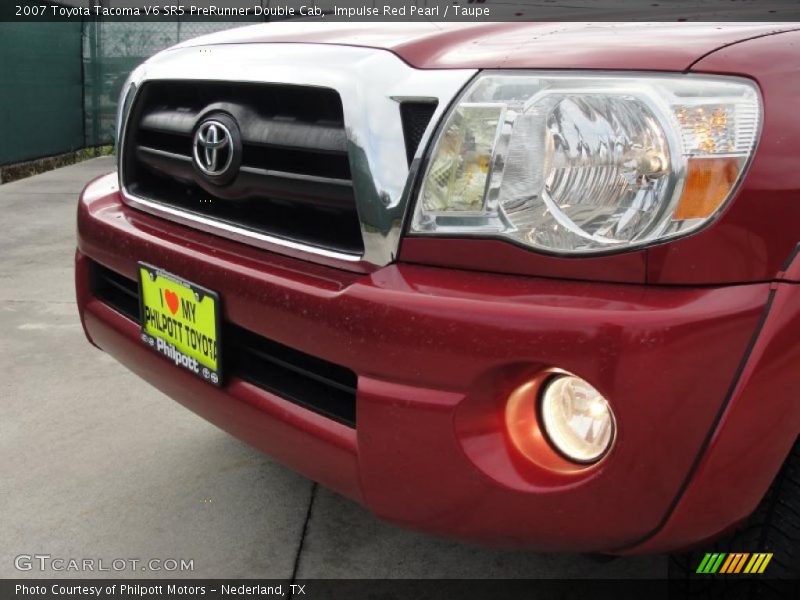 Impulse Red Pearl / Taupe 2007 Toyota Tacoma V6 SR5 PreRunner Double Cab