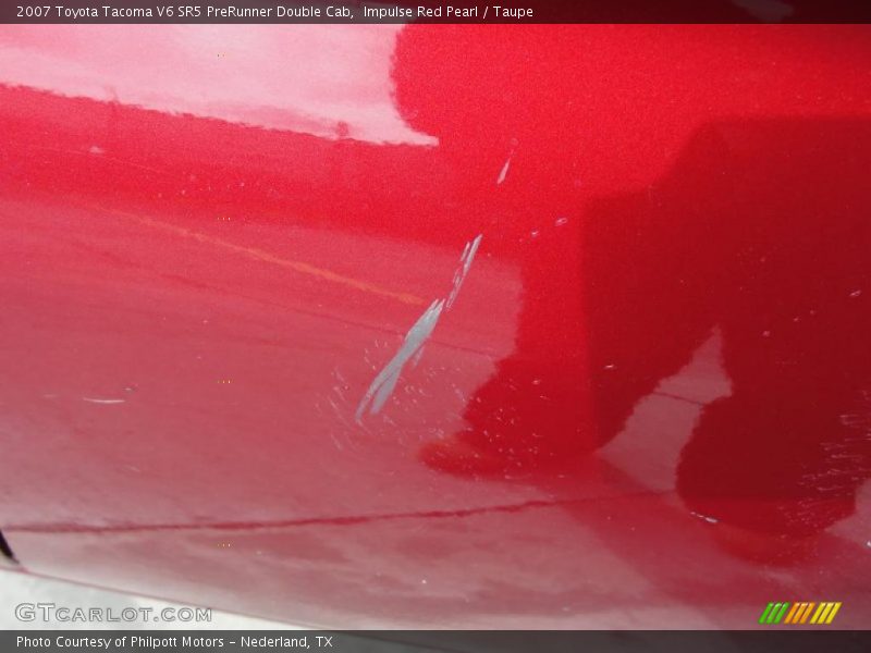 Impulse Red Pearl / Taupe 2007 Toyota Tacoma V6 SR5 PreRunner Double Cab