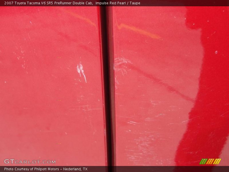 Impulse Red Pearl / Taupe 2007 Toyota Tacoma V6 SR5 PreRunner Double Cab
