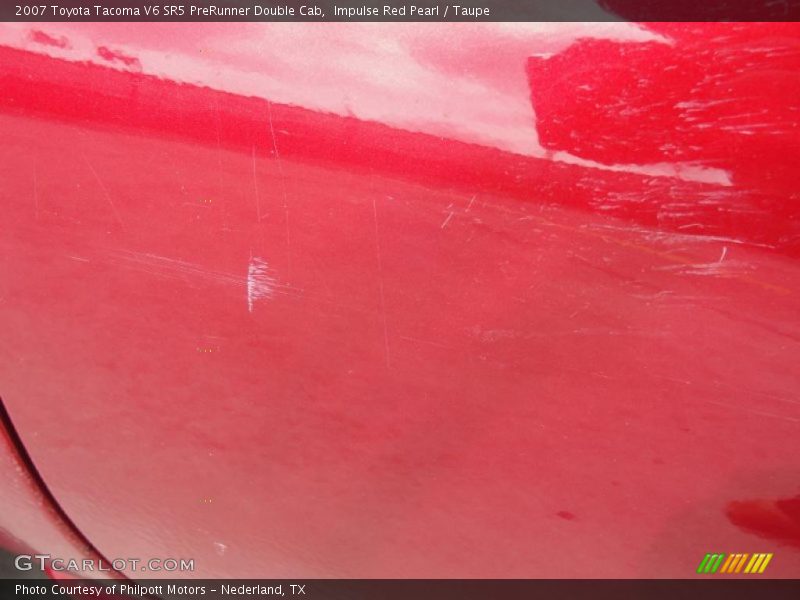 Impulse Red Pearl / Taupe 2007 Toyota Tacoma V6 SR5 PreRunner Double Cab