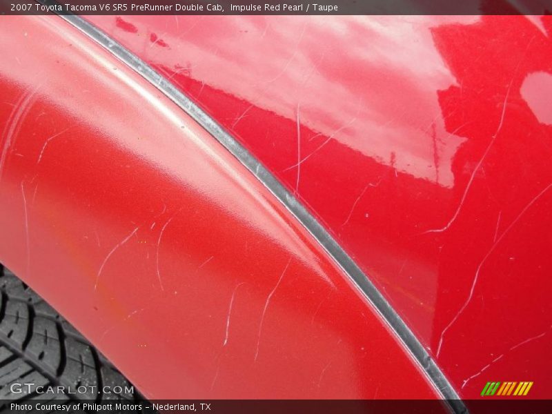Impulse Red Pearl / Taupe 2007 Toyota Tacoma V6 SR5 PreRunner Double Cab