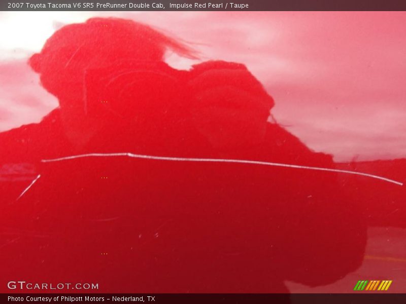 Impulse Red Pearl / Taupe 2007 Toyota Tacoma V6 SR5 PreRunner Double Cab