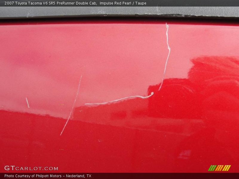 Impulse Red Pearl / Taupe 2007 Toyota Tacoma V6 SR5 PreRunner Double Cab