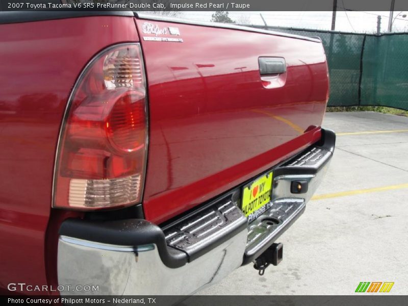 Impulse Red Pearl / Taupe 2007 Toyota Tacoma V6 SR5 PreRunner Double Cab