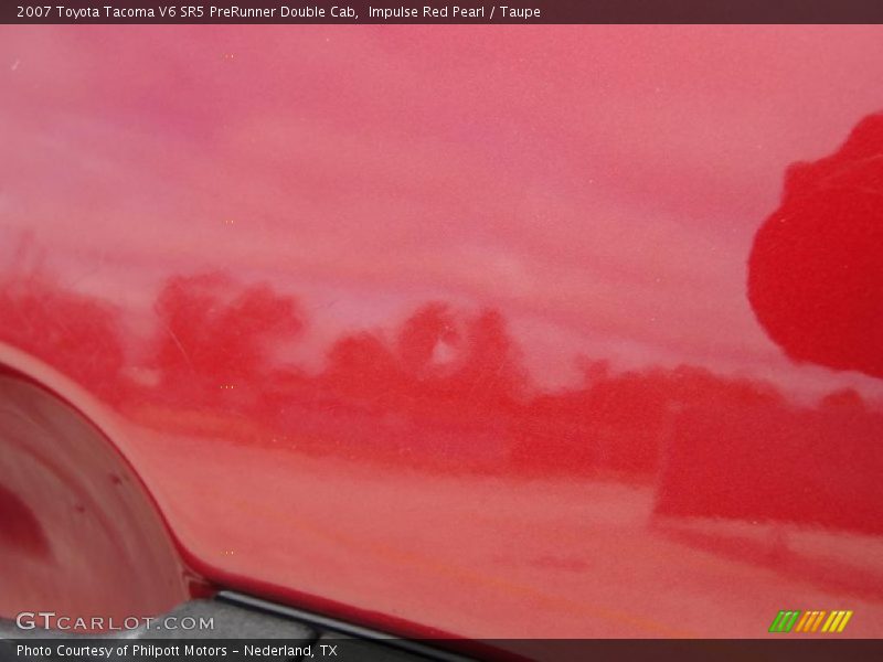 Impulse Red Pearl / Taupe 2007 Toyota Tacoma V6 SR5 PreRunner Double Cab