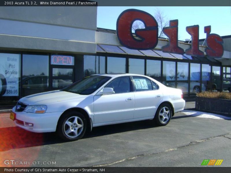 White Diamond Pearl / Parchment 2003 Acura TL 3.2