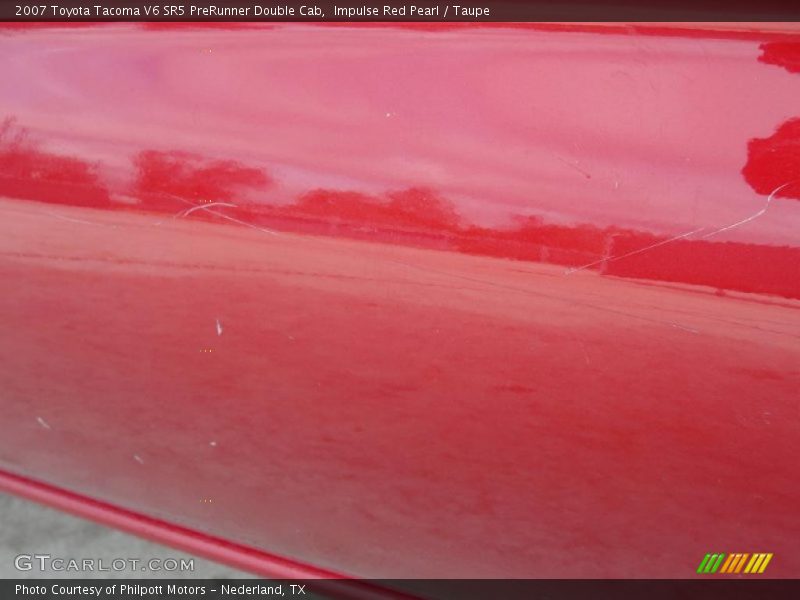 Impulse Red Pearl / Taupe 2007 Toyota Tacoma V6 SR5 PreRunner Double Cab
