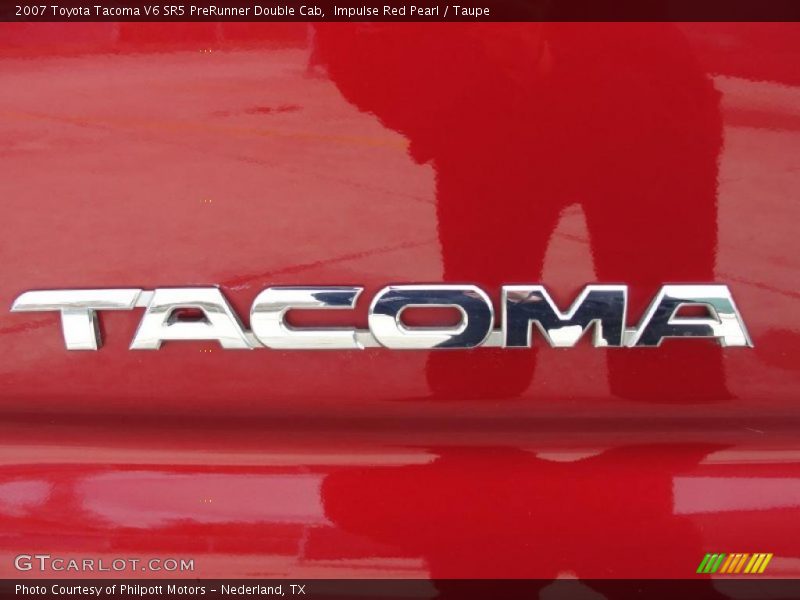 Impulse Red Pearl / Taupe 2007 Toyota Tacoma V6 SR5 PreRunner Double Cab