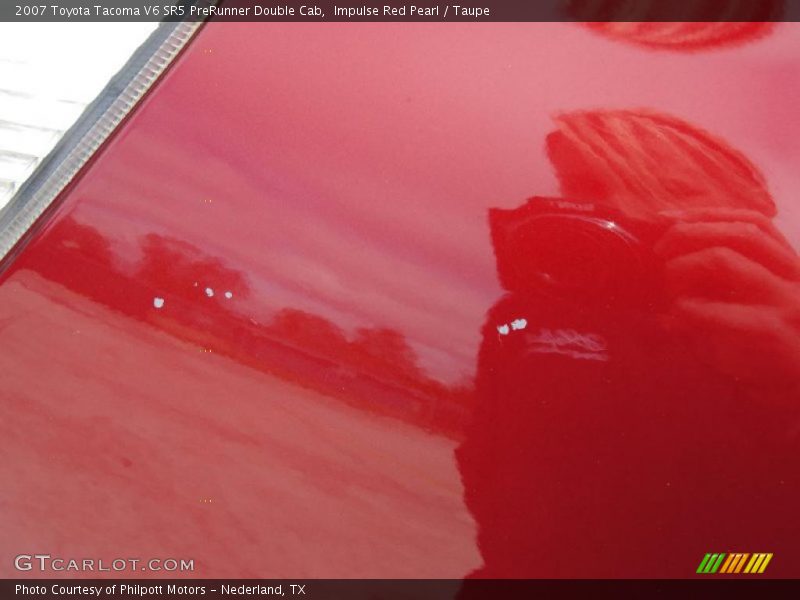 Impulse Red Pearl / Taupe 2007 Toyota Tacoma V6 SR5 PreRunner Double Cab