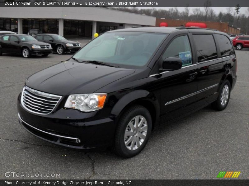 Blackberry Pearl / Black/Light Graystone 2011 Chrysler Town & Country Touring - L