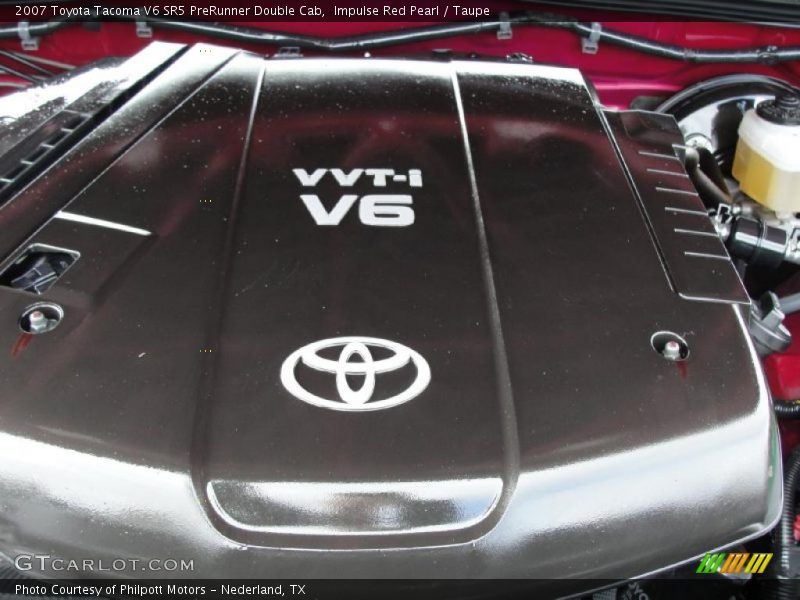 Impulse Red Pearl / Taupe 2007 Toyota Tacoma V6 SR5 PreRunner Double Cab