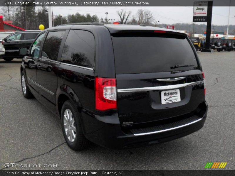 Blackberry Pearl / Black/Light Graystone 2011 Chrysler Town & Country Touring - L