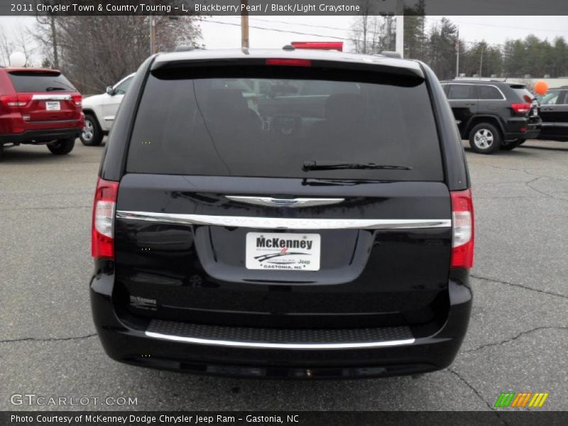 Blackberry Pearl / Black/Light Graystone 2011 Chrysler Town & Country Touring - L