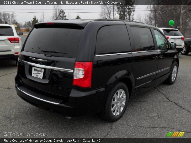 Blackberry Pearl / Black/Light Graystone 2011 Chrysler Town & Country Touring - L