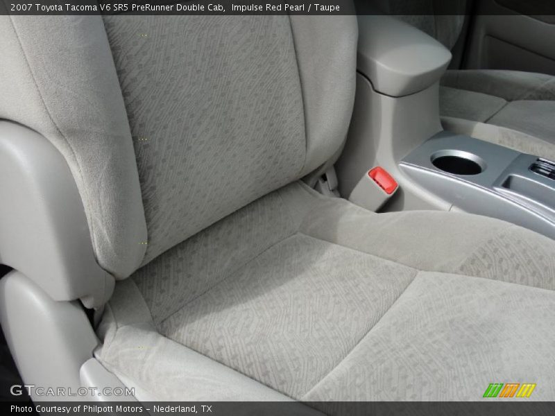 Impulse Red Pearl / Taupe 2007 Toyota Tacoma V6 SR5 PreRunner Double Cab