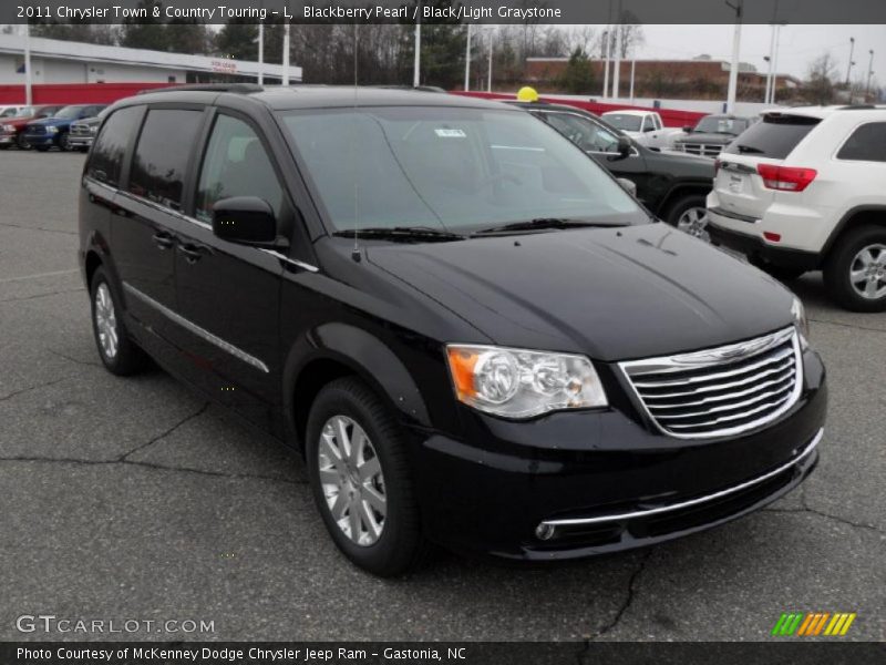 Blackberry Pearl / Black/Light Graystone 2011 Chrysler Town & Country Touring - L