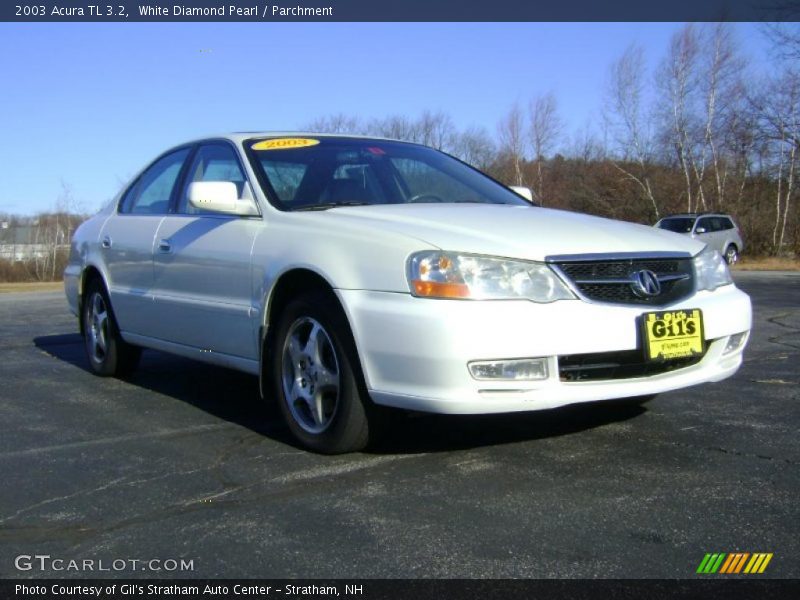 White Diamond Pearl / Parchment 2003 Acura TL 3.2