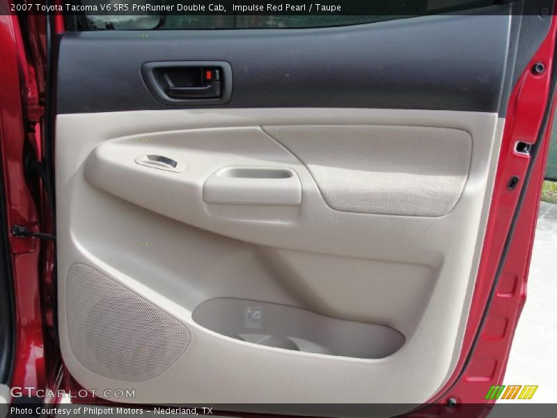 Impulse Red Pearl / Taupe 2007 Toyota Tacoma V6 SR5 PreRunner Double Cab