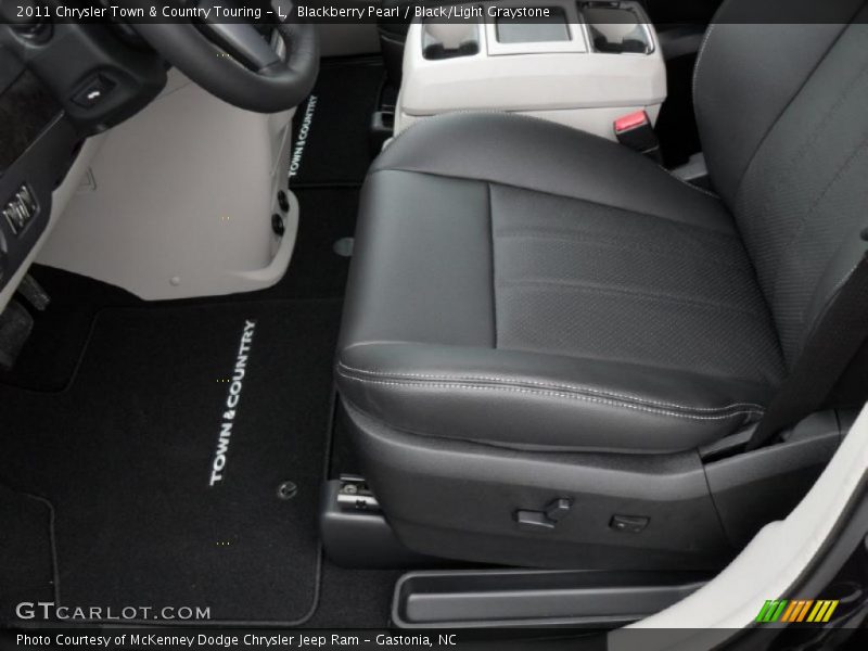 Blackberry Pearl / Black/Light Graystone 2011 Chrysler Town & Country Touring - L