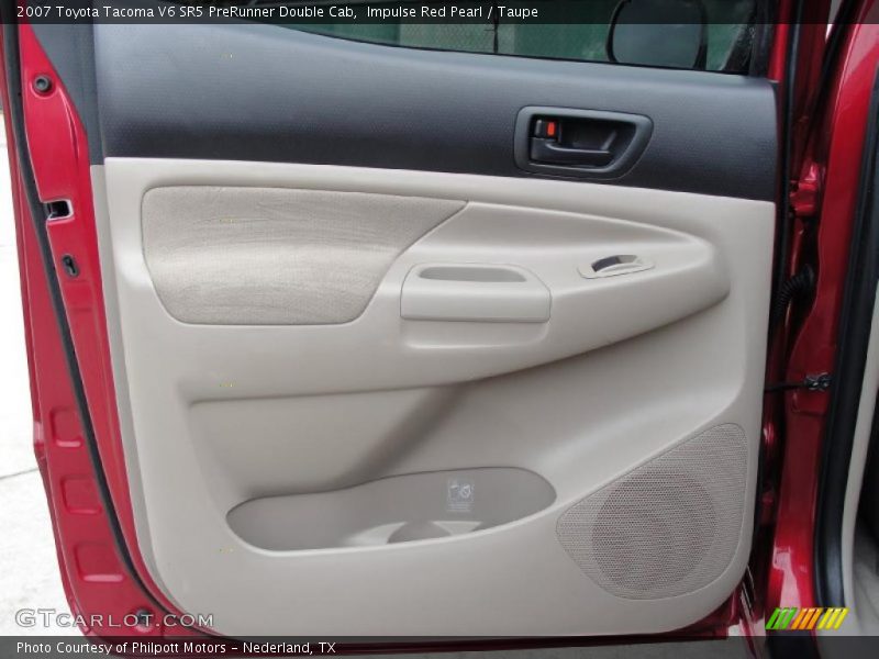 Impulse Red Pearl / Taupe 2007 Toyota Tacoma V6 SR5 PreRunner Double Cab