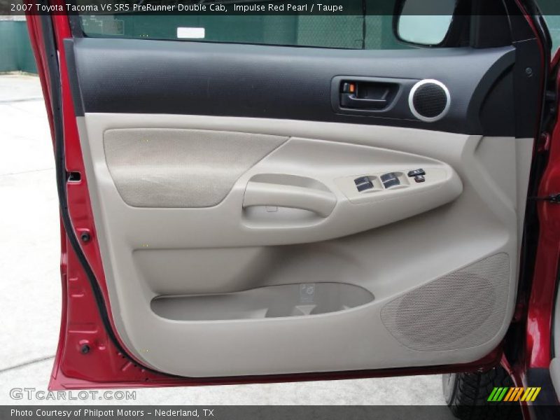 Impulse Red Pearl / Taupe 2007 Toyota Tacoma V6 SR5 PreRunner Double Cab